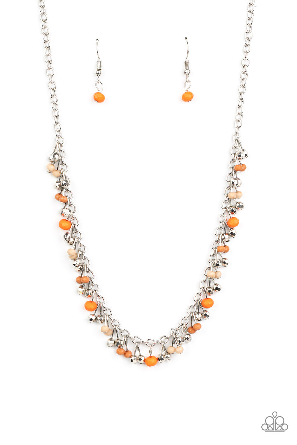 Sailing The Seven Seas - Orange Paparazzi🎀 Necklace