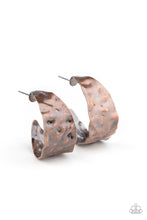 Load image into Gallery viewer, Put Your Best Face Forward - Copper Hoop Earrings
