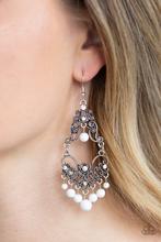 Load image into Gallery viewer, Colorfully Cabaret - White Earring
