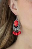 Load image into Gallery viewer, Prairie Flirt - Red Earrings
